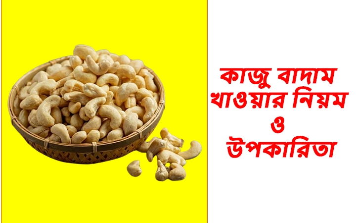 কাজু বাদাম খাওয়ার নিয়ম ও উপকারিতা